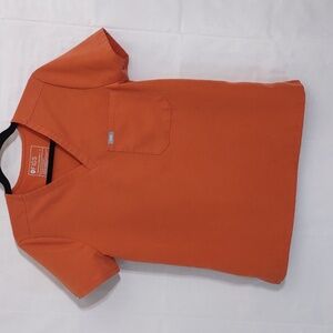 Figs Catarina One-Pocket Scrub Top - Terracotta